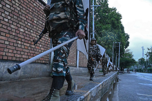 | Security personnel patrol during a lockdown in Srinagar on August 10 2019 Photo by TAUSEEF MUSTAFA AFP Photo credit should read TAUSEEF MUSTAFAAFPGetty Images | MR Online