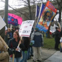 | Protest at Cobo Hall in 2006 | MR Online