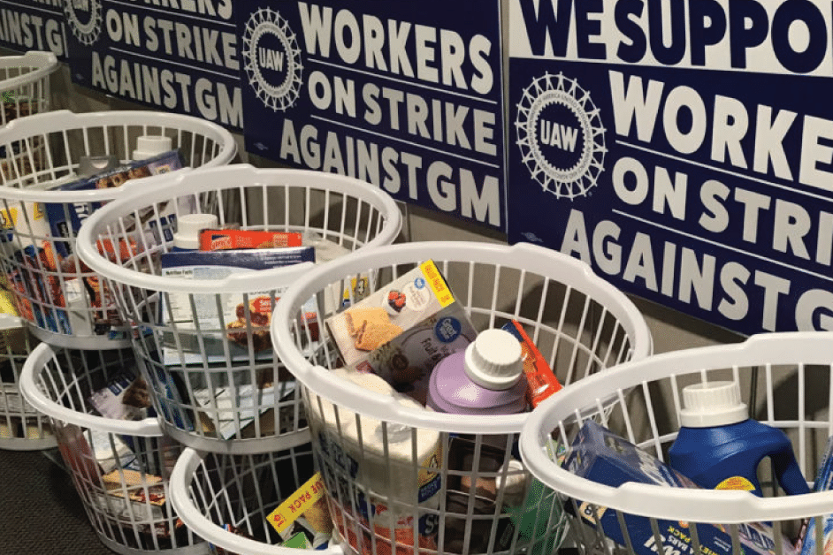 | Donation baskets for GM strikers | MR Online