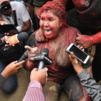 Bolivian Mayor, Patricia Arce, Covered in Paint, Dragged Through the Streets by Right Wing Fascists