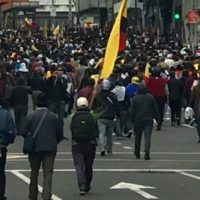 Protest march in Ecuador (photo- Voice of America, 10:11:19)