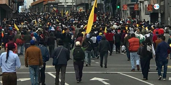 | Protest march in Ecuador photo Voice of America 101119 | MR Online