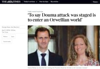 | A Times headline following the now discredited Douma chemical attack | MR Online