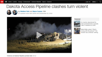 | CNNs headline 112116 blames not police but clashes for turning violent | MR Online