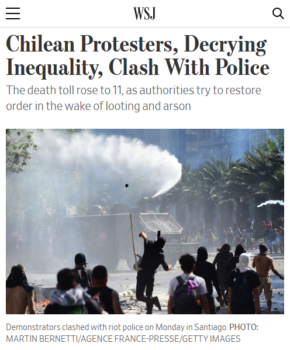 | Phrases like Demonstrators clashed with riot police Wall Street Journal 102119 give protesters the active role and present police as passive participants | MR Online