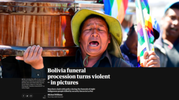 | The Guardian 112219 reports that a funeral procession turns violent as marchers clash with police | MR Online
