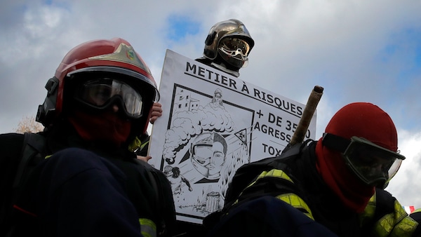 | Firefighters gather during a demonstration Tuesday Jan 28 2020 in Paris Participants want a raise in risk pay from 19 to 25 to fulfil their missions which they say reductions in personnel have made increasingly difficult They say attacks against them are also on the riseAP PhotoChristophe Ena | MR Online