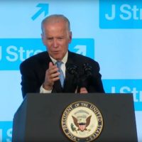Joe Biden speaks at the 2016 JStreet conference.