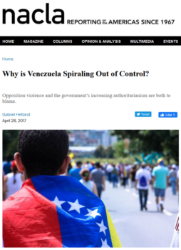 | NACLA 42817 faults both its own government for trying to overthrow Venezuelas but also blames Venezuelas government for the way it responds to attempts to overthrow it | MR Online