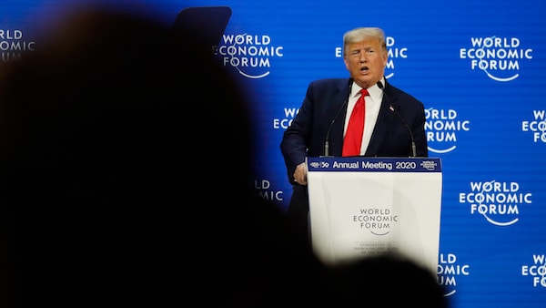 | President Donald Trump delivers the opening remarks at the World Economic Forum Tuesday Jan 21 2020 in Davos AP Photo Evan Vucci | MR Online