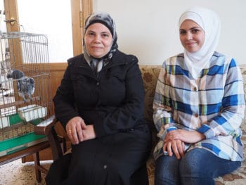 | Alaa Dahood and her mother Walaa at their Aleppo apartment | MR Online