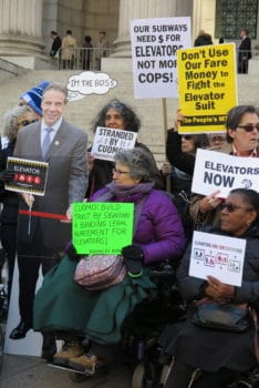 | Activists with a cardboard cut out of Governor Cuomo | MR Online