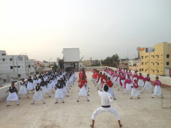 | Students of the Dr P V Ramachandra Reddy Peoples Polyclinic PPC Nursing College undergoing karate training Photo credit Nellore Peoples Polyclinic | MR Online