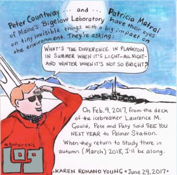 | Figure 3 In the webcomic Antarctic Log the reader sees visual postcards from an Antarctic expedition Image courtesy of Karen Romano Young antarcticlogcom | MR Online