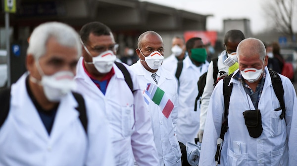 | An emergency contingent of Cuban doctors and nurses arrive at Italys Malpensa airport after traveling from Cuba to help Italy in its fight against the coronavirus Daniele Mascolo | Reuters | MR Online