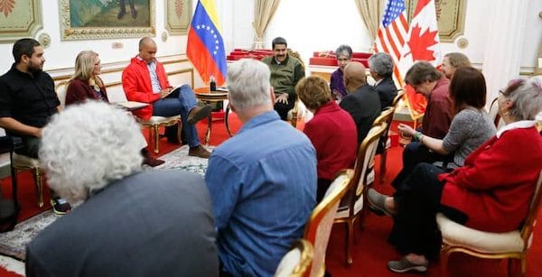| President Maduro meets with a peace delegation from the United States and Canada in March 2019 where he expressed a desire for peace between our countries but said that Venezuela was prepared to defend itself if necessary | MR Online
