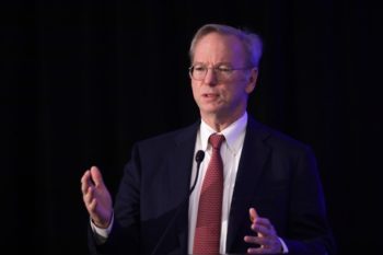 | Eric Schmidt executive chair of Alphabet Inc Googles parent company speaks during a National Security Commission on Artificial Intelligence conference on Nov 5 2019 in Washington DC Photo Alex WongGetty Images | MR Online