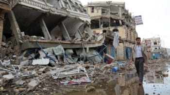 | Rubble after US Saudi airstrikes on Saada Yemen in 2015 Credit UN OCHA Philippe Kropf | MR Online