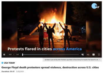 | USA Today 53020 put together a montage of fires and broken windows to explain the George Floyd protests to its audience | MR Online
