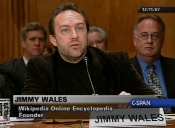 | Wikipedia founder Jimmy Wales testifying before the US Senate Committee on Homeland Security and Government Operations in 2007 | MR Online