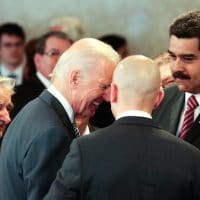 Joe Biden meets with Venezuelan President Nicholas Maduro on the sidelines of the 2015 inauguration of Brazil’s President Dilma Rousseff at the Planalto Palace. Photo | AP
