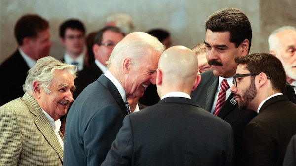 | Joe Biden meets with Venezuelan President Nicholas Maduro on the sidelines of the 2015 inauguration of Brazils President Dilma Rousseff at the Planalto Palace Photo | AP | MR Online