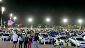 | Sandinista supporters fill Managuas Plaza La Fe with their cars and families on the evening of July 18 2020 Photo credit Ben Norton The Grayzone | MR Online