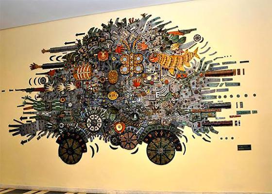 | El Carro de la Revolución by painter and engraver Alfredo Sosabravo portrays the history of the Cuban people on the road to independence and sovereignty Photo Abel Rojas | MR Online