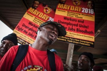 | A member of the National Union of Metalworkers of South Africa Numsa sings during a May Day rally at Tembisa stadium on the periphery of Johannesburg 1 May 2016 Photo John Wessels AFP Getty Images | MR Online