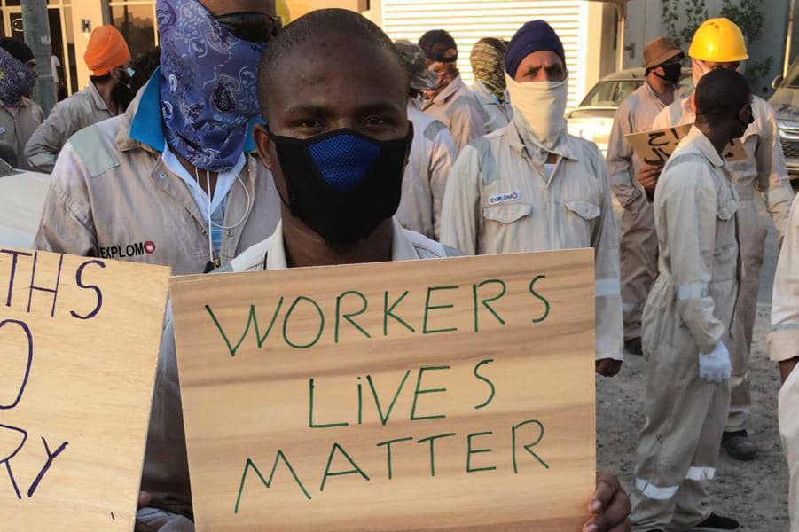 | Striking migrant workers in Mahboula in Kuwait | MR Online