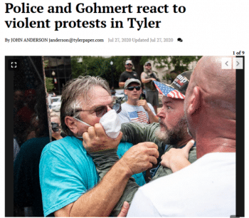| The Tyler Morning Telegraph 72720 reported that supporters of candidate Hank Gilbert like the one at left felt they were attacked | MR Online