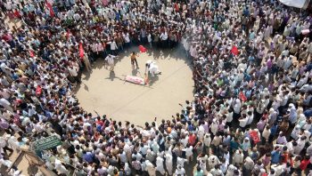 | Farmers in Sikar Rajasthan conducting a mock funeral of the BJP government of the state of Rajasthan as part of a struggle led by the All India Kisan Sabha 3 September 2017 All India Kisan Sabha | MR Online
