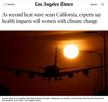 | An LA Times article 9520 described climate change as an unfortunate reality that Californians will increasingly have to get used to | MR Online