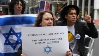 | Pro Israel anti Corbyn protest corporate media visual | MR Online