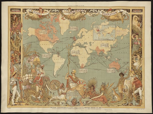 | Imperial Federation Map of the World Showing the Extent of the British Empire in 1886 Boston Public Library | MR Online
