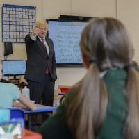 The Prime Minister Boris Johnson visits Bovingdon Primary Academy in Hemel Hempstead during Covid-19. Picture by Andrew Parsons / No 10 Downing Street