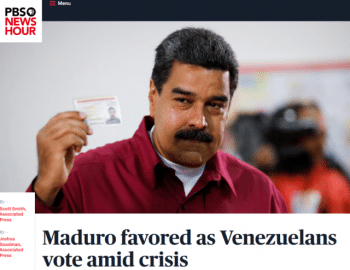 | Venezuelan President Nicolás Maduros re election was widely anticipated AP 52018but after the voting it was conventional media wisdom that his victory could only be explained through fraud | MR Online