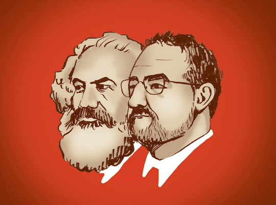 | Marx and SchlisselIllustration by Maggie Wiebe | MR Online