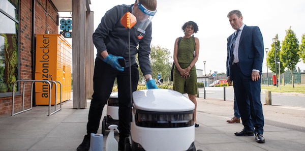 | THE END OF WORK Labour leader Keir Starmer meets a fleet of Starship delivery robots at a Co op in Milton Keynes during a visit to discuss technological innovation during Covid 19 | MR Online