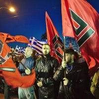 | Golden Dawn members at rally in Athens 2015 Photo Wikimedia Commons | MR Online