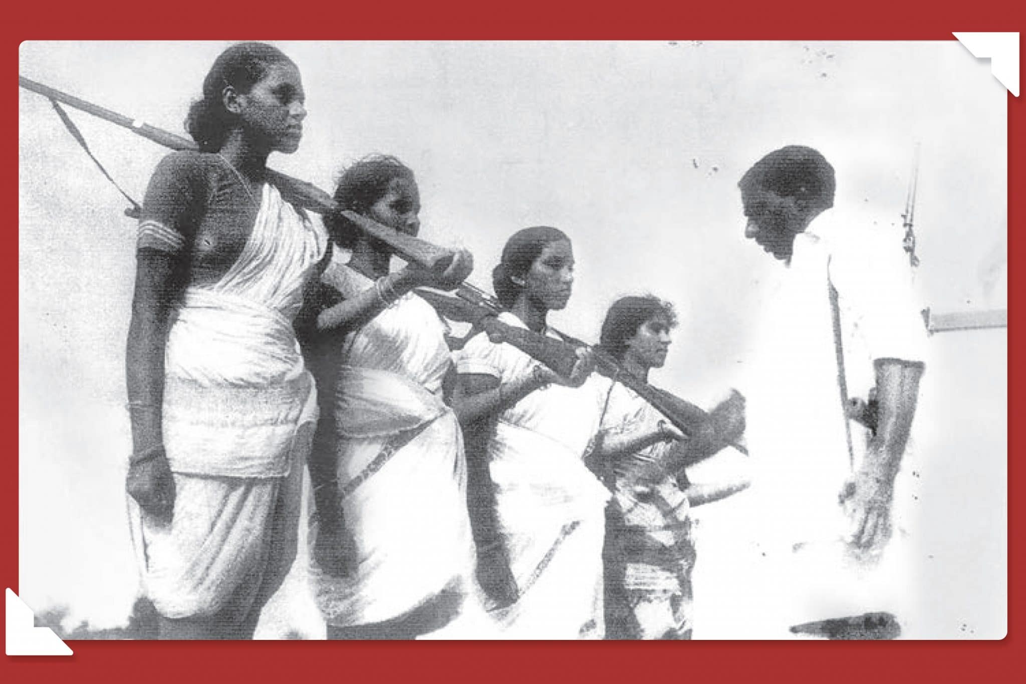 | Mallu Swarajyam left and other members of an armed squad during the Telangana armed struggle 1946 1951 | MR Online