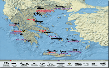 | US bases in the Eastern Mediterranean as of 2020 Red Already existing and partially functioning bases Purple Projects for future military bases Source rizospastisgr | MR Online
