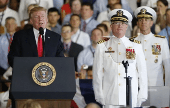 | Trump speaks at the launching of the state of the art USS Ford ship in Norfolk Virginia in July 2017 Source apnewscom | MR Online
