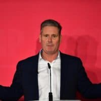 Keir Starmer, pictured at a party hustings event in Liverpool in January 2020 prior to his election as Labour leader (AFP)