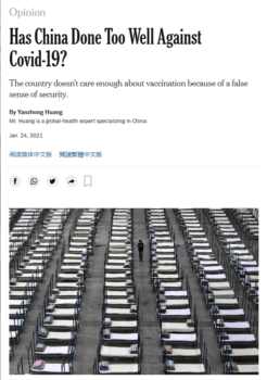 | Chinas comparative success now risks hurting the country an apparently non satirical New York Times op ed 122920 argued | MR Online