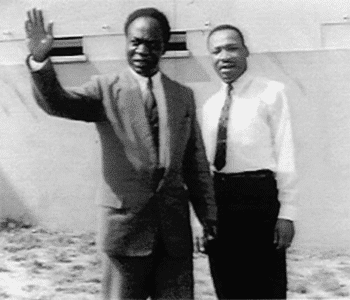| Dr Kwame Nkrumah with Dr Martin Luther King Jr in Accra capital of Ghana Source globalresearchca | MR Online