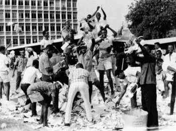 | Rioters during the February 24 1966 coup in Ghana Source madisoncom | MR Online