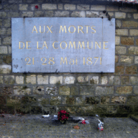 Mur des Fédérés, Père Lachaise Cemetery, Paris, France.