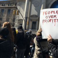 | March for Our Lives 24 March 2018 in NYC People Over Profits sign Central Park West AMNH Manhattan | MR Online
