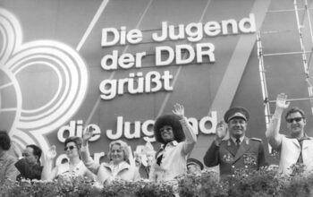 | In 1973 the Free German Youth FDJ a member of the World Federation of Democratic Youth hosted the Tenth World Festival of Youth and Students in Berlin 25600 guests from 140 countries met with eight million young DDR citizens to celebrate discuss and advocate for world peace and international cooperation Among the guests was Black Power activist Angela Davis here in the grandstand next to Peoples Education Minister Margot Honecker and Soviet cosmonaut Valentina Tereshkova | MR Online